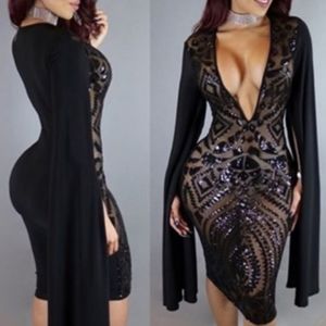 Black sequin dress